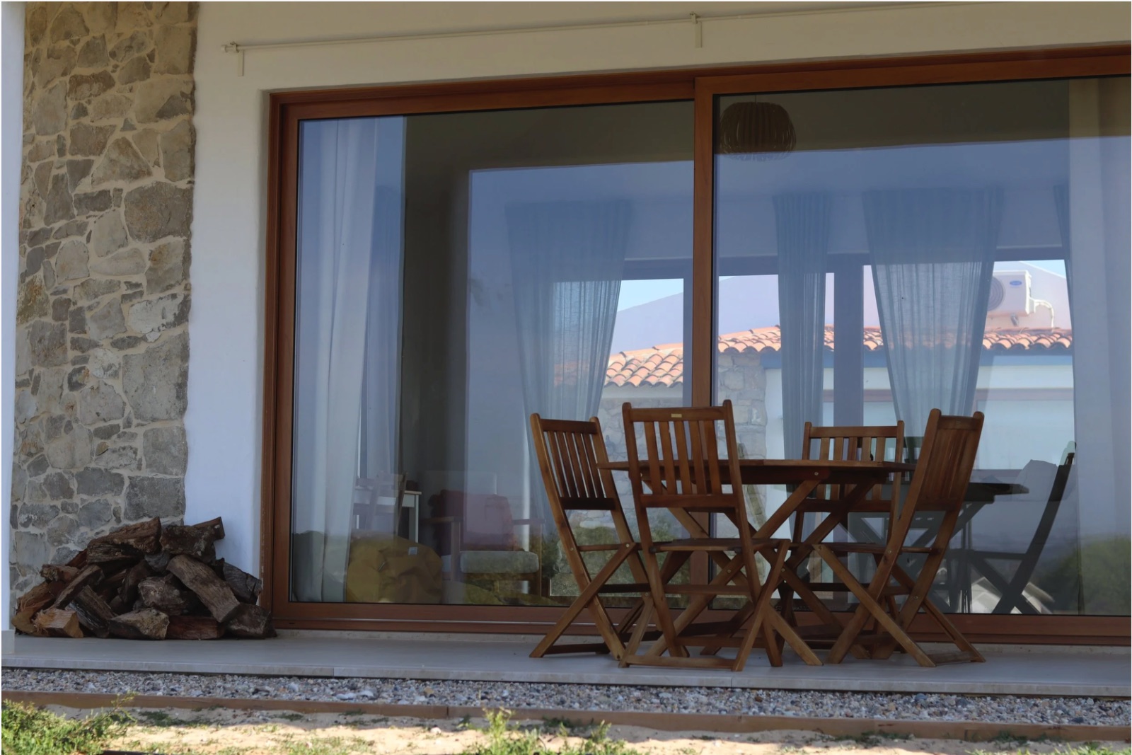 Outdoor terrace at the retreat